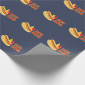 ホットドッグの香辛料パターン ラッピングペーパー (角)