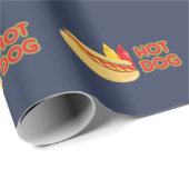 ホットドッグの香辛料パターン ラッピングペーパー (ロールコーナー)