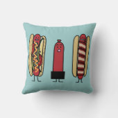 ホットドッグのbros。 シカゴのスタイルのベーコンの包まれたなウインナー クッション (裏面)