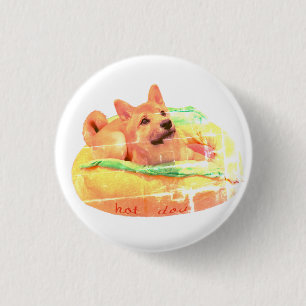 ホットドッグのShibaのバッジ 缶バッジ