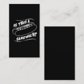 ホットドッグはこれサンドイッチ-おもしろいなファースト・フードです 名刺 (正面/裏面)