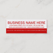 ホットドッグはっきりしたの顧客ロイヤリティ ロイヤリティカード (裏面)