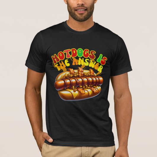 ホットドッグは答えだ Tシャツ (正面)