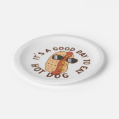 ホットドッグは良い食べ日だ ペーパープレート (アングル)