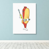 ホットドッグをツール整備士として キャンバスプリント (インサイチュ (ウッドフロア))