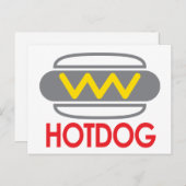 ホットドッグアイコンおもしろい ポストカード (正面/裏面)