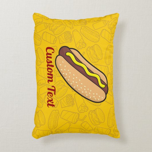 ホットドッグアクセント枕 アクセントクッション (正面(垂直))