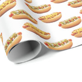 ホットドッグオンホワイト ラッピングペーパー (ロールコーナー)