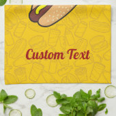 ホットドッグキッチンタオル キッチンタオル (折り畳み)