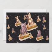 ホットドッグキャットパーティの招待状 招待状 (裏面)