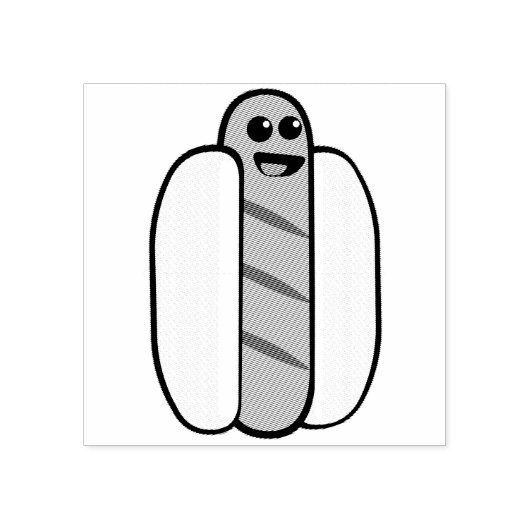 ホットドッグキャラクター ラバースタンプ (インプリント)