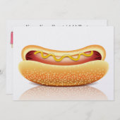 ホットドッグクックアウトパーティの招待状 招待状 (正面/裏面)