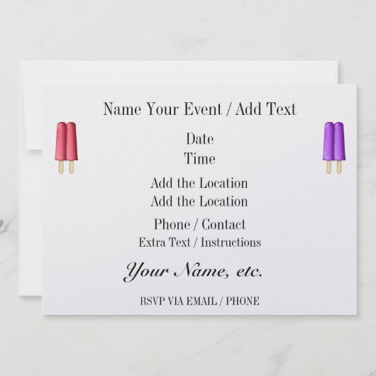 ホットドッグクックアウトパーティの招待状 招待状 (裏面)