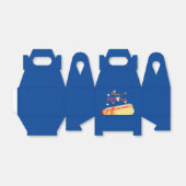 ホットドッグクックアウトBBQバースデーパーティーブルー フェイバーボックス (折り畳みなし)