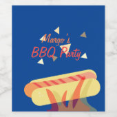 ホットドッグクックアウトBBQバースデーパーティー ワインラベル (シングルラベル)