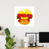 ホットドッグクールショップのワードアート ポスター (ホームオフィス)