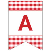 ホットドッググリル食べ物をレッドジンガムハッピーバースデー バンティングフラッグ (第3の旗)