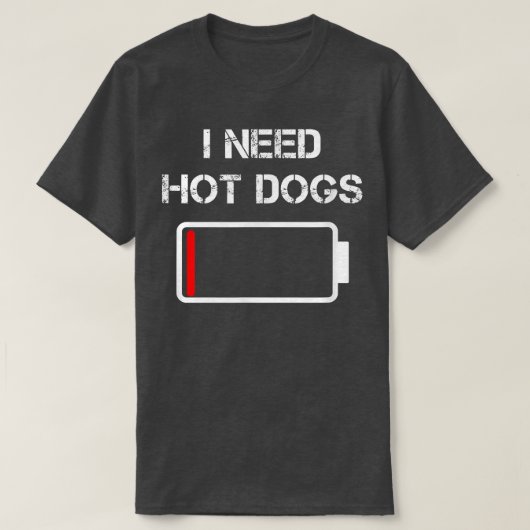 ホットドッググルメ肉ソーセージ熱おもしろいい Tシャツ (デザイン正面)