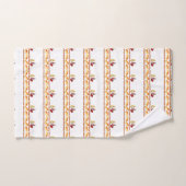 ホットドッグケチャップマスタードバスルーム バスタオルセット (ハンドタオル)