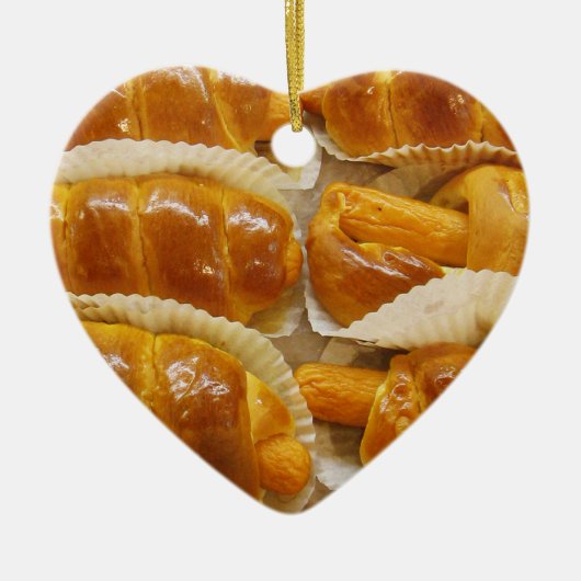 ホットドッグケーキ…アジアのデザート料理 セラミックオーナメント (正面)