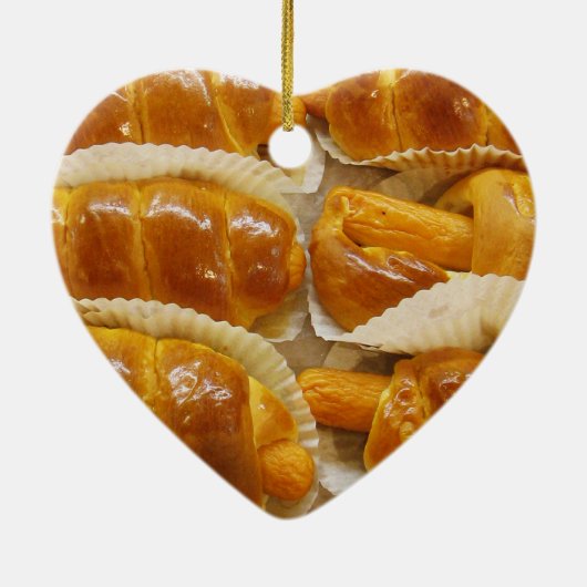 ホットドッグケーキ…アジアのデザート料理 セラミックオーナメント (裏面)