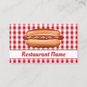 ホットドッグスタンドまたはファーストフードダイナーレストラン 名刺 (正面)