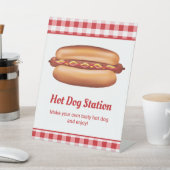 ホットドッグステーションホットドッグバー自分のホットドッグを作成 台座サイン (インサイチュ)