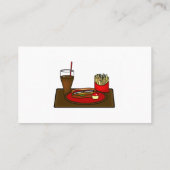 ホットドッグダイナーファストフードレストランロゴ 名刺 (裏面)