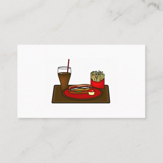 ホットドッグダイナーファストフードレストランロゴ 名刺 (裏面)