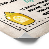 ホットドッグバーメニューパーティー記号 ポスター (角)