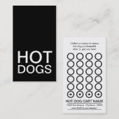 ホットドッグパンチカード ロイヤリティカード (正面/裏面)