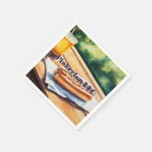 ホットドッグパーソナライズされた スタンダードカクテルナプキン (角)