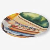 ホットドッグパーソナライズされた ペーパープレート (アングル)