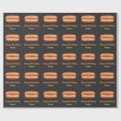 ホットドッグファストフードイラストレーションハッピーバースデー ラッピングペーパー (フラット)