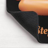 ホットドッグファストフードイラストレーション付名前をカスタムする マウスパッド (コーナー)