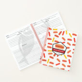 ホットドッグファストフードパターンレトロBBQレシピ ノートブック (内部)