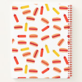 ホットドッグファストフードパターンレトロBBQレシピ ノートブック (裏面)