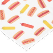 ホットドッグファストフードBBQパターン テーブルクロス (アングル)