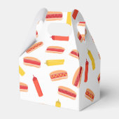 ホットドッグファストフードBBQパターン フェイバーボックス (裏面サイド)