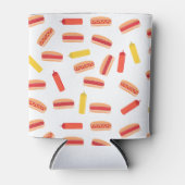 ホットドッグファストフードBBQパターン 缶クーラー (正面)