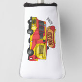 ホットドッグフードトラック漫画イラストレーション ゴルフヘッドカバー (回転90)