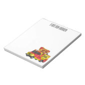 ホットドッグフードトラック漫画イラストレーション ノートパッド (回転)