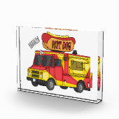 ホットドッグフードトラック漫画イラストレーション フォトブロック (右)