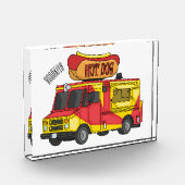 ホットドッグフードトラック漫画イラストレーション フォトブロック (左)