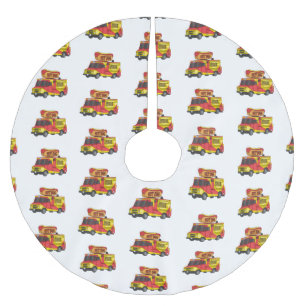 ホットドッグフードトラック漫画イラストレーション ブラッシュドポリエステルツリースカート