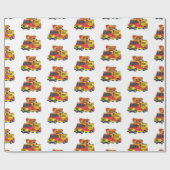 ホットドッグフードトラック漫画イラストレーション ラッピングペーパー (フラット)