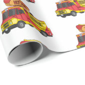 ホットドッグフードトラック漫画イラストレーション ラッピングペーパー (ロールコーナー)
