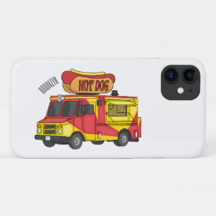 ホットドッグフードトラック漫画イラストレーション iPhone 11 ケース