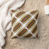 ホットドッグホットドッグフランクウィーナーライッシュマスタードパン クッション (ブランケット)