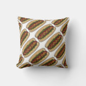 ホットドッグホットドッグフランクウィーナーライッシュマスタードパン クッション (正面)